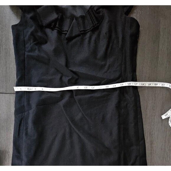 J CREW Black Wool Ribbon Ravine Sheath Dress Size 8 Cap Sleeve Classic Career - Picture 7 of 11